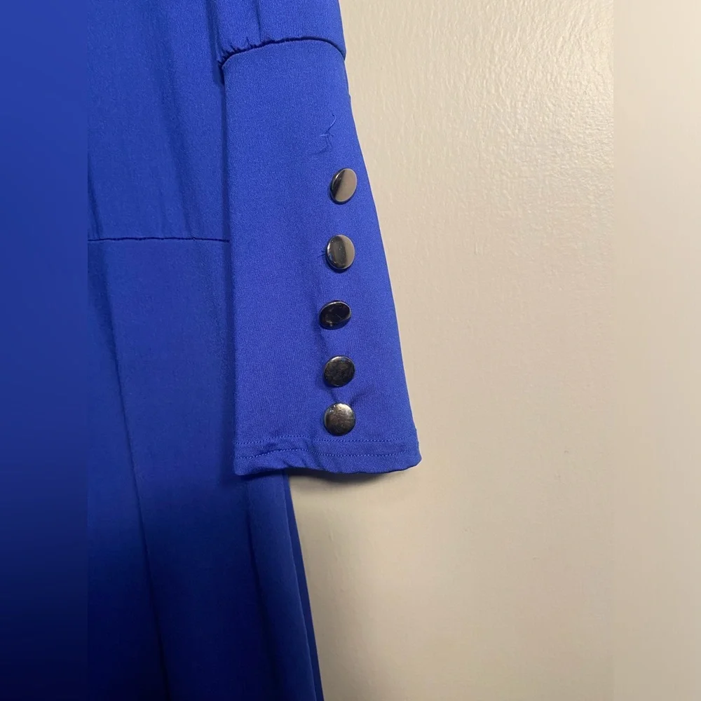 Item 93 Women's Royal Blue Long Sleeve Maxi Dress - Picture 2 of 6